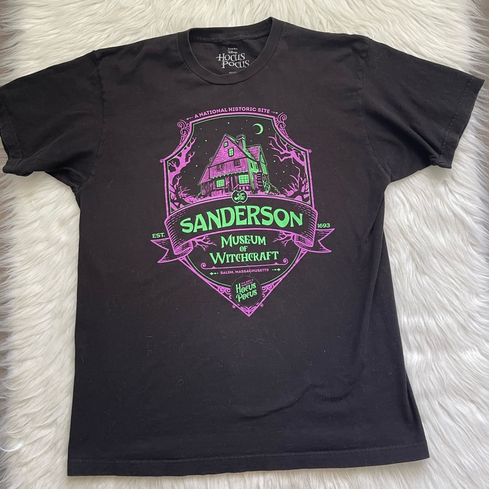 Disney Hocus Pocus Sanderson witchcraft Museum Halloween graphic tee size Large
